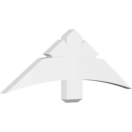 Ekena Millwork Davenport Architectural Grade PVC Gable Bracket, 48"W x 16"H x 2"D x 6"F, 8/12 Pitch GBP048X16X0206DAV00